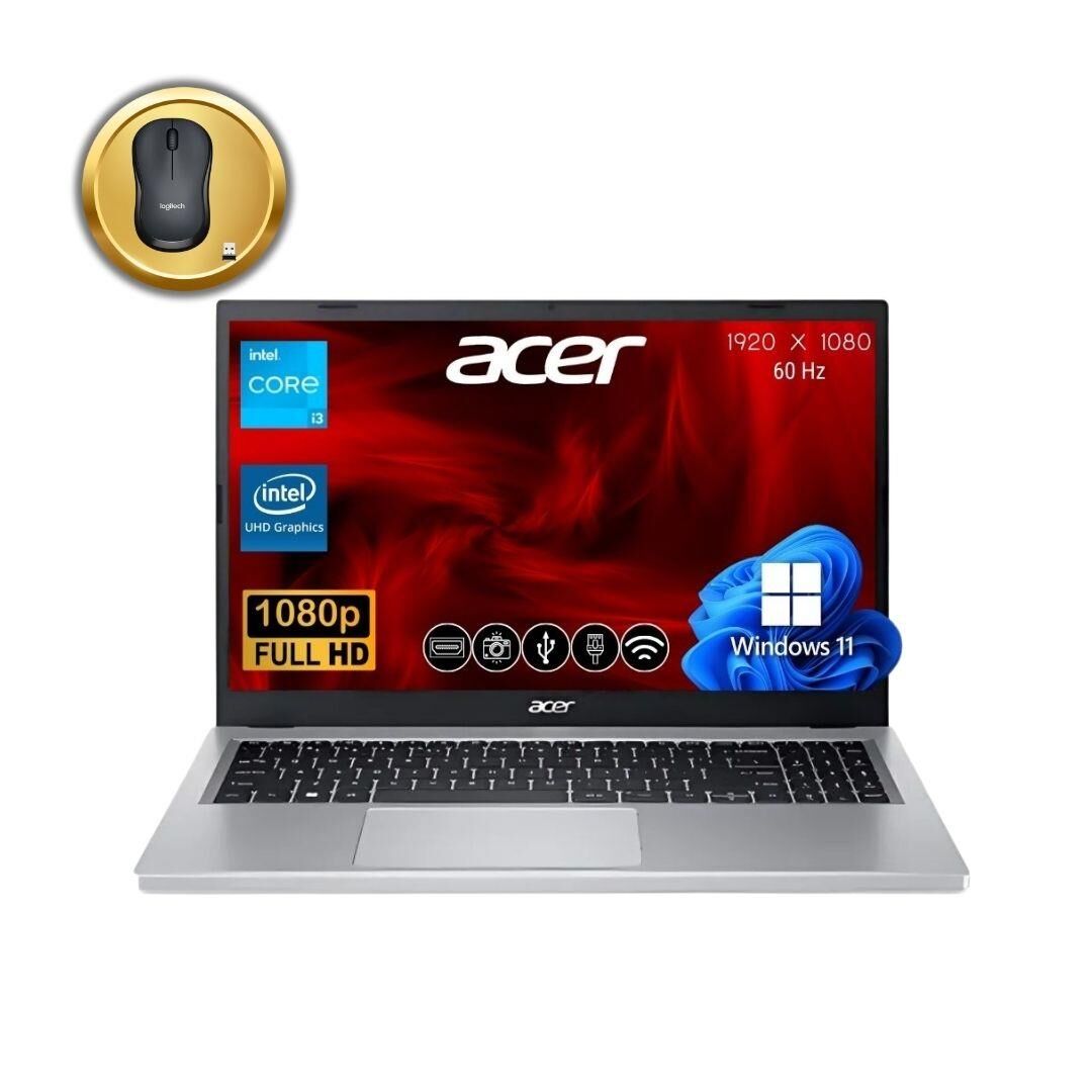 Acer Aspire 3 İ3 8GB 1TB M.2 SSD A315-510P-38X0 ATL19  W11Pro 15.6'' Dizüstü Bilgisayar+Mouse