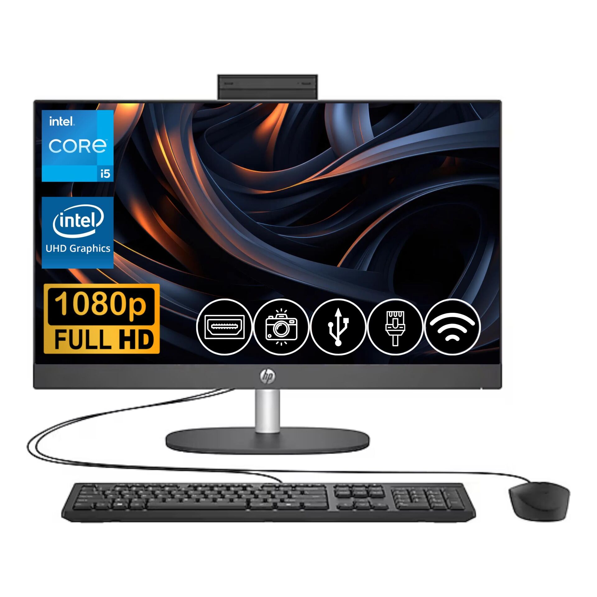 HP Proone 240 G10 i5 1334U 8GB  512GB M.2 SSD B70VFAT ATL2 23.8'' FHD Fdos Siyah  All In One Bilgisayar
