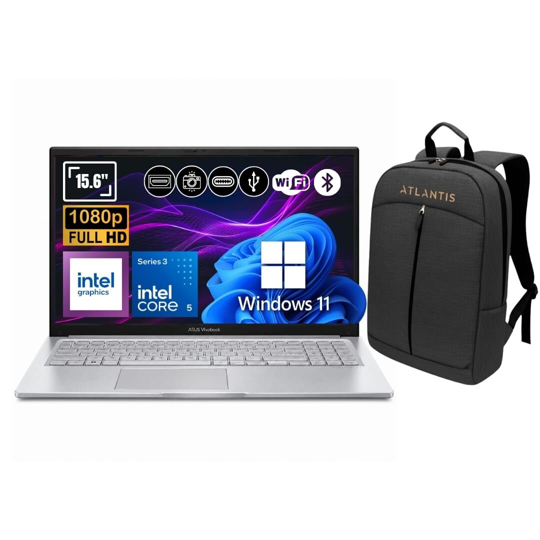 Asus Vivobook 15 Core 5 315 16GB 2TB SSD 15.6'' FHD Win11 Home A1504MA-BQ1250W_A23 Notebook+ Çanta