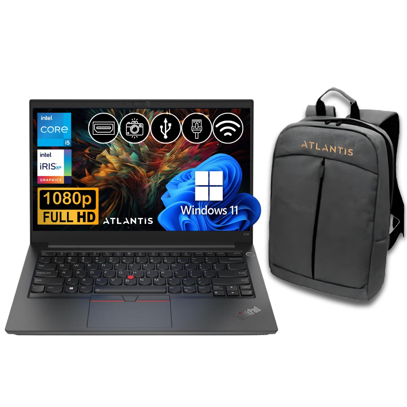Lenovo ThinkPad E15 G4 İ5-1235U  24GB 256GB M.2 SSD 21E6005ATX ATL18  15.6'' W11Pro Notebook+Çanta