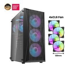 Aigo / Darkflash DK352 AT-650W 80+ Bronze Usb3.0 4×12CM Fan Temperli Cam Siyah E-Atx Oyuncu Kasası