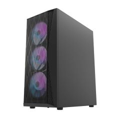 Aigo / Darkflash DK352 AT-650W 80+ Bronze Usb3.0 4×12CM Fan Temperli Cam Siyah E-Atx Oyuncu Kasası