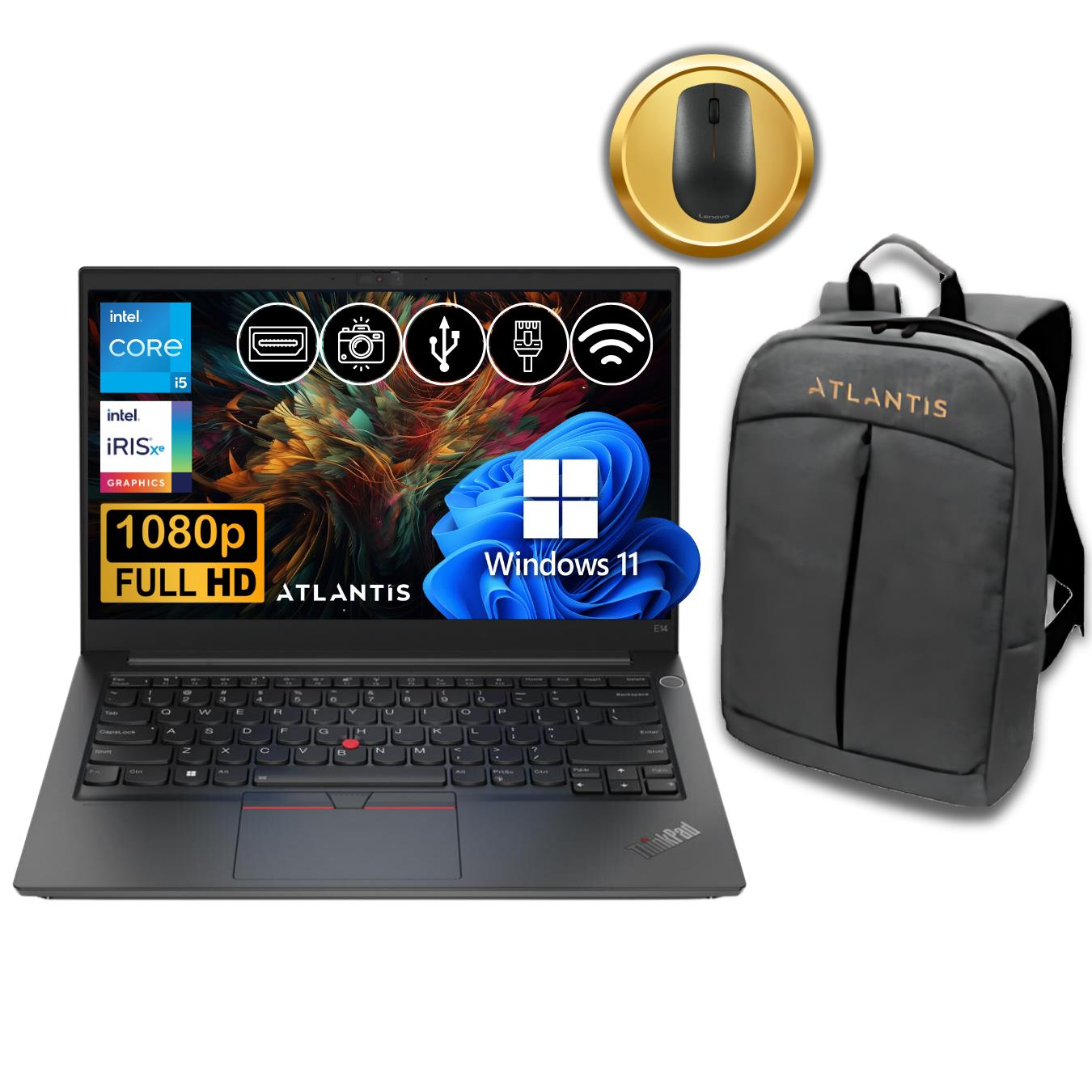 Lenovo ThinkPad E15 G4 İ5-1235U  24GB 512GB M.2 SSD  21E6005ATX ATL31  15.6'' W11Pro Notebook+Çanta&Mouse