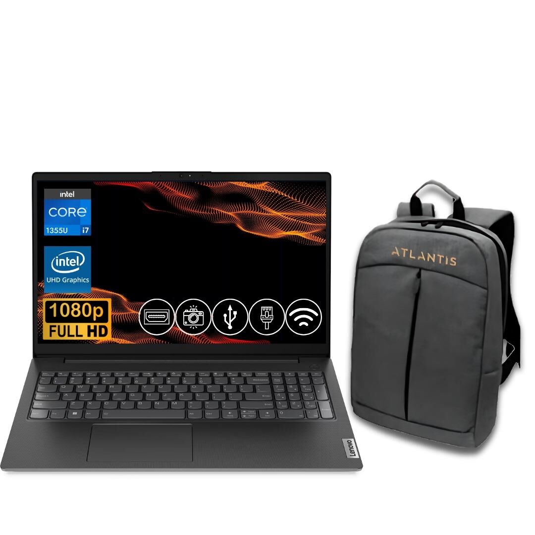 Lenovo V15  i7-1355U 8GB 512GB M.2 SSD 83A100KXTR ATL33  15.6'' Fdos Notebook +Çanta