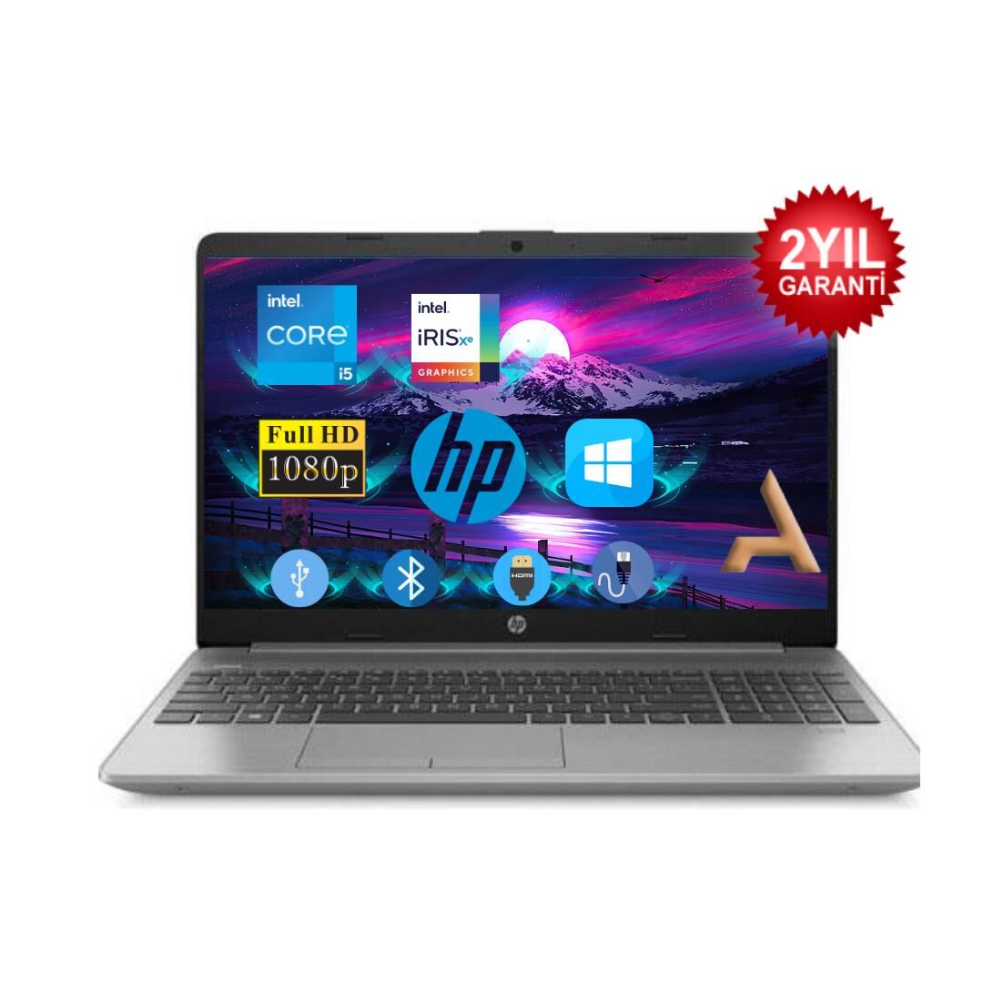 HP 250 G8 i5-1135G7 4GB 512GB SSD 853U8ES049 W10Pro 15.6'' Full HD Taşınabilir Bilgisayar