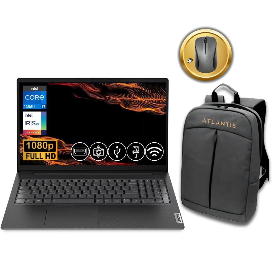 Lenovo V15  i7-1355U 40GB 1TB M.2 SSD 83A100KXTR ATL78  15.6'' Fdos Notebook +Çanta&Mouse