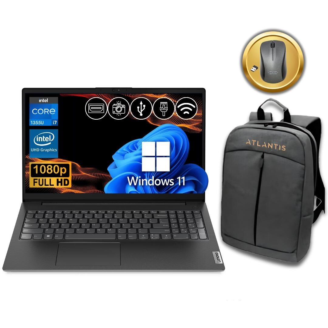 Lenovo V15  i7-1355U 8GB 1TB M.2 SSD 83A100KXTR ATL82  15.6'' W11Pro Notebook +Çanta&Mouse
