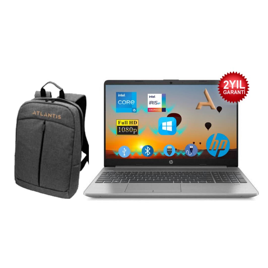 HP 250 G8 i5-1135G7 12GB 1TB SSD 853U8ES103 W11Pro 15.6'' Full HD Taşınabilir Bilgisayar+Çanta