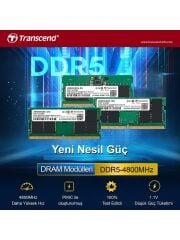Transcend 16GB(1x16GB) 4800Mhz DDR5 RAM CL40 SODIMM JM4800ASE-16G