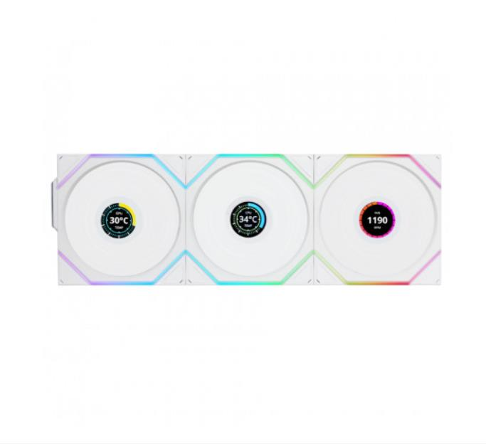 Lian Li UNI FAN TL WIRELESS LCD 3x120mm Beyaz Kasa Fanı