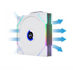 Lian Li UNI FAN TL WIRELESS LCD 3x120mm Beyaz Kasa Fanı