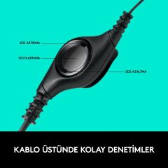 LOGITECH H390 MİKROFONLU KULAKLIK 981-000406