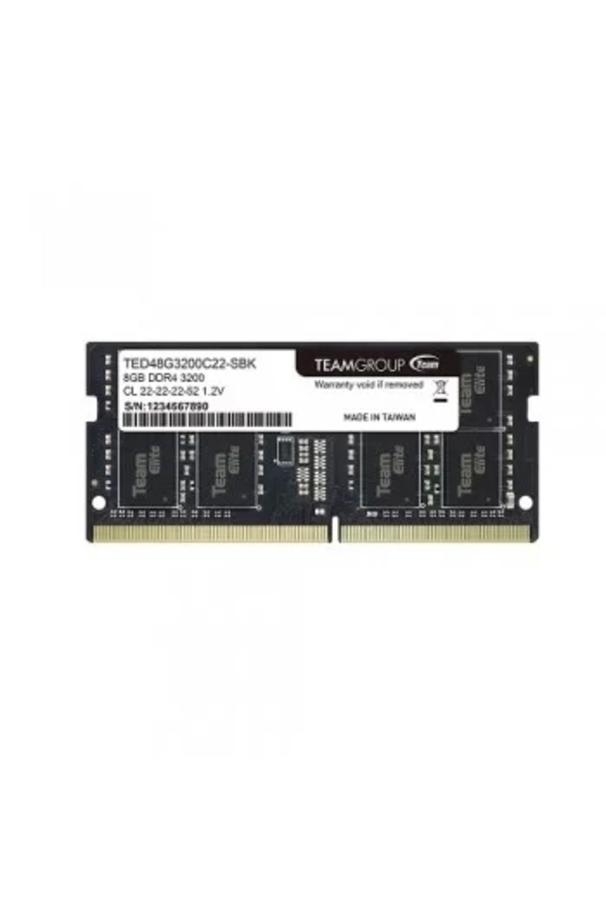 TEAM Elite 8gb (1X8GB) 3200mhz Cl 22 Ddr4 Notebook Sodımm Ram (TED48G3200C22-S01)