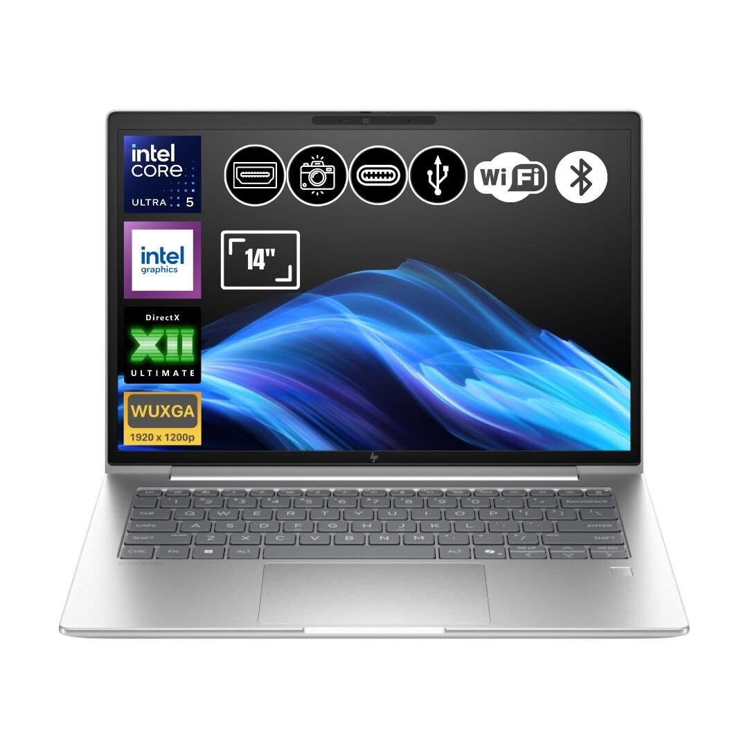 Hp Elitebook 6 G1i Ultra 5 225U 16GB Ram 1TB SSD 14'' WUXGA Freedos AD4N5ET ATL6 Notebook