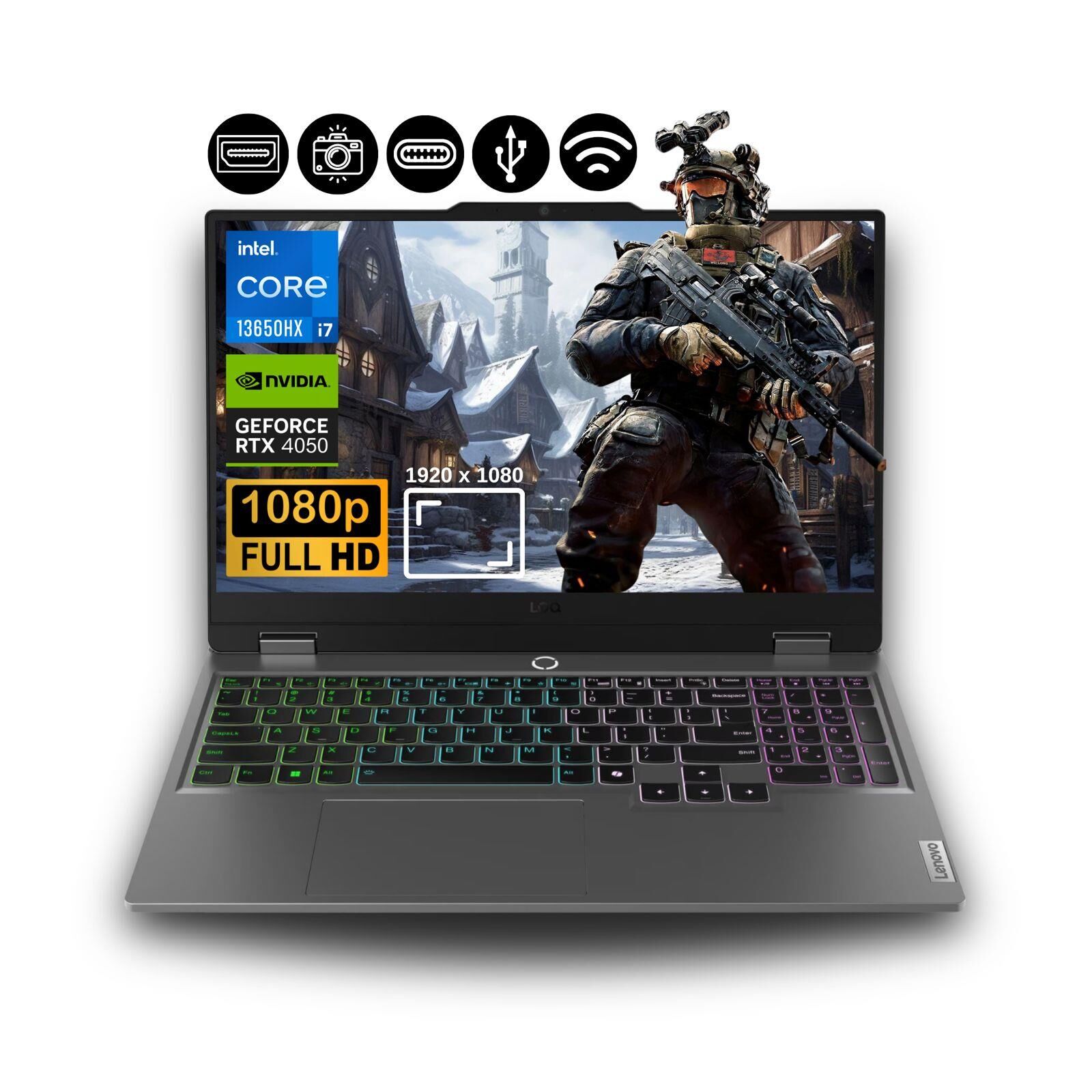 Lenovo LOQ 15IRX9 i7-13650HX | 64GB | 2TB SSD 6Gb RTX4050 83DV0117TR ATL11 FreeDos 15.6'' Gaming Notebook