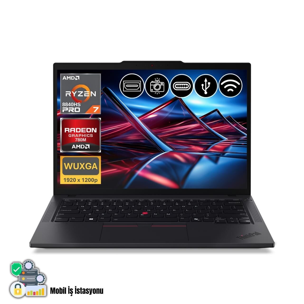 Lenovo Thinkpad P14S Gen5 Ryzen7 Pro 8840HS 16GB 512GB SSD 14'' FDos 21MFS2MQ00 Mobil İş İstasyonu
