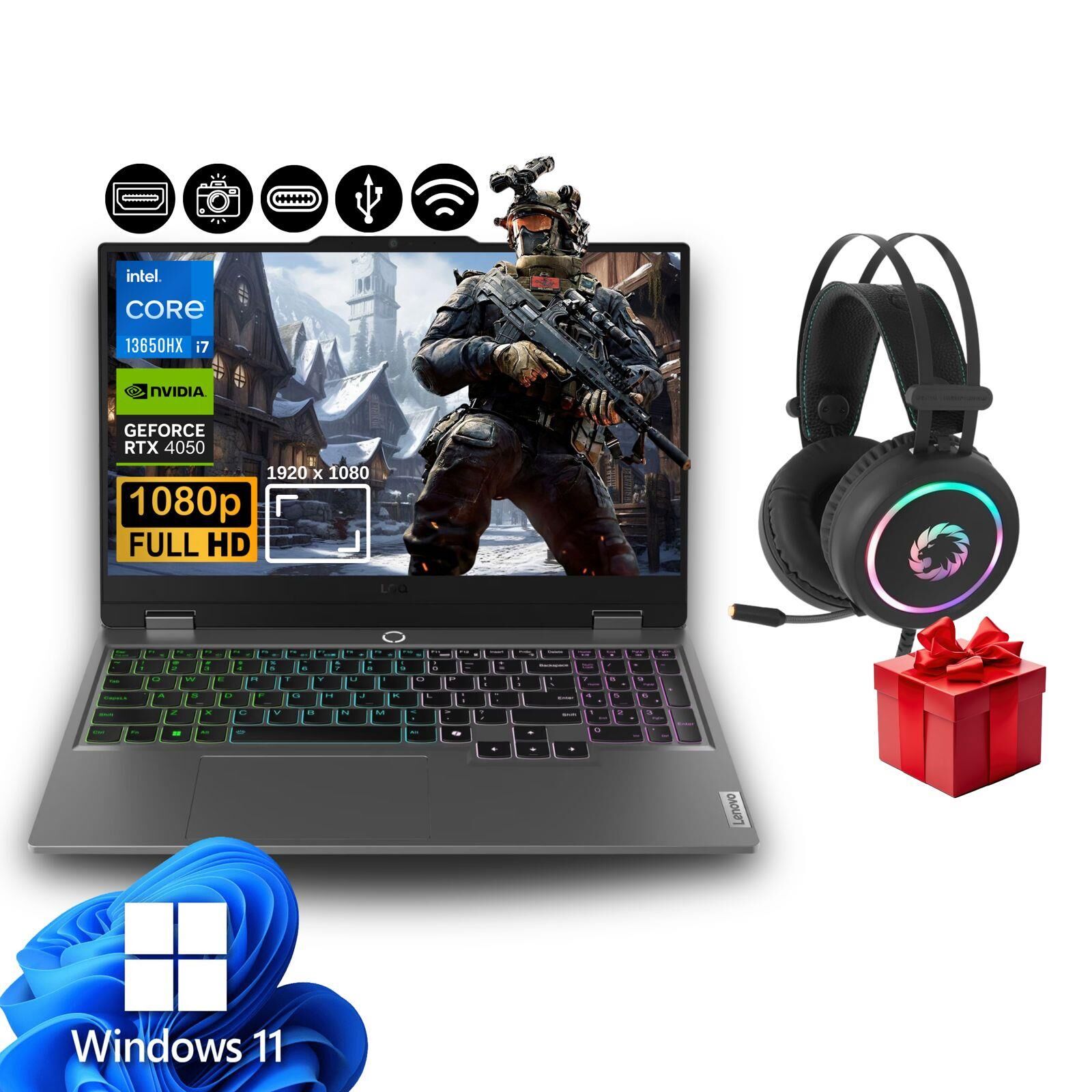 Lenovo LOQ 15IRX9 i7-13650HX | 32GB | 1TB SSD 6Gb RTX4050 83DV0117TR ATL19 15.6'' Win11Pro Gaming Notebook
