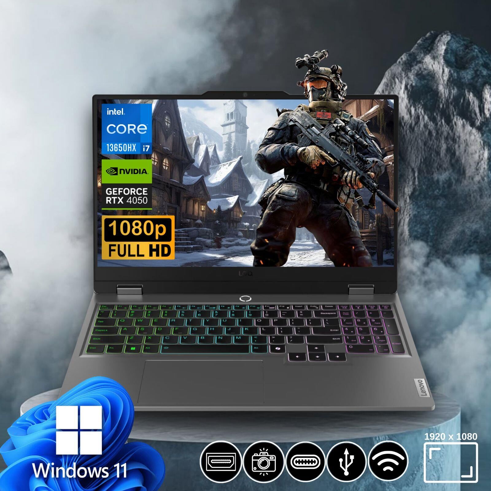 Lenovo LOQ 15IRX9 i7-13650HX | 64GB | 2TB SSD 6Gb RTX4050 83DV0117TR ATL23 15.6'' Win11Pro Gaming Notebook