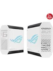 Asus Rog Rapture Gt6 Wifi6 Tri-Band-Gaming-Ai Mesh-Aiprotection-Vpn-Kablosuz Ağ Dağıtım Gaming Mesh Sistemi (Beyaz Ikili Paket)