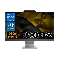 Asus  I7-1355U 24GB DDR5 256 GB M.2 SSD 23.8'' IPS Fdos AIO Bilgisayar A3402WBAK-I716512B0D ATL4