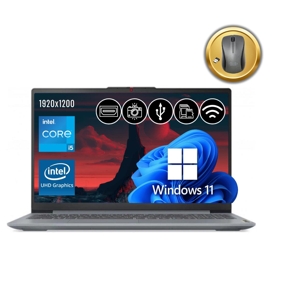 Lenovo Ideapad Slım 3  I5-12450H 8GB 2TB M.2 SSD 83ES0033TR ATL23 16'' W11Pro Notebook+Mouse