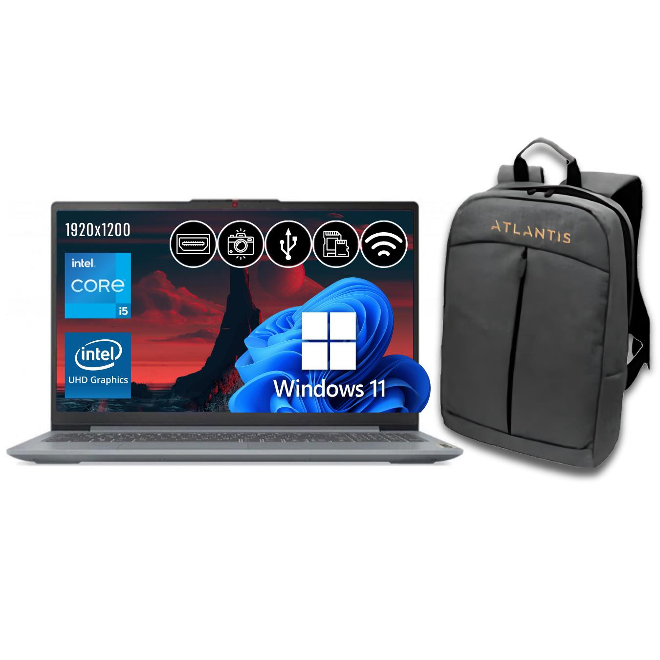 Lenovo Ideapad Slım 3  I5-12450H 8GB 256GB M.2 SSD 83ES0033TR ATL24 16'' W11Pro Notebook&Çanta