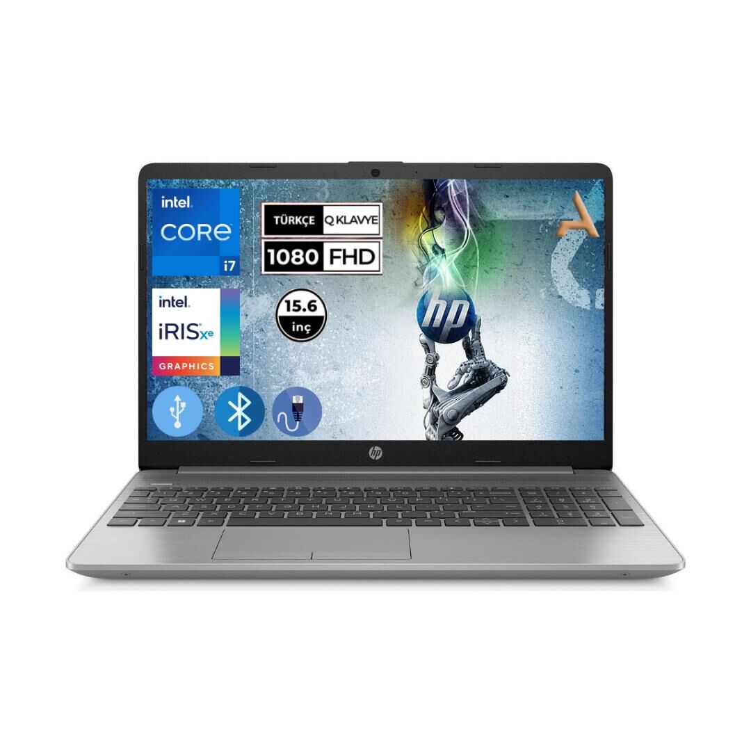 Hp 250 G9  I7-1255U 32GB 2TB M.2 SSD 6Q8M8ESATL15 15.6'' FDos Taşınabilir Bilgisayar