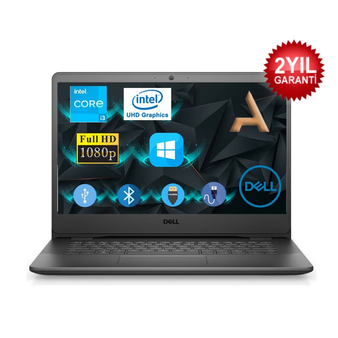 Dell Vostro 3400 Intel Core i3 1115G10 12GB 256GB SDD 1TB HDD N4001VN3400U0055 W11Pro 14'' HD Notebook