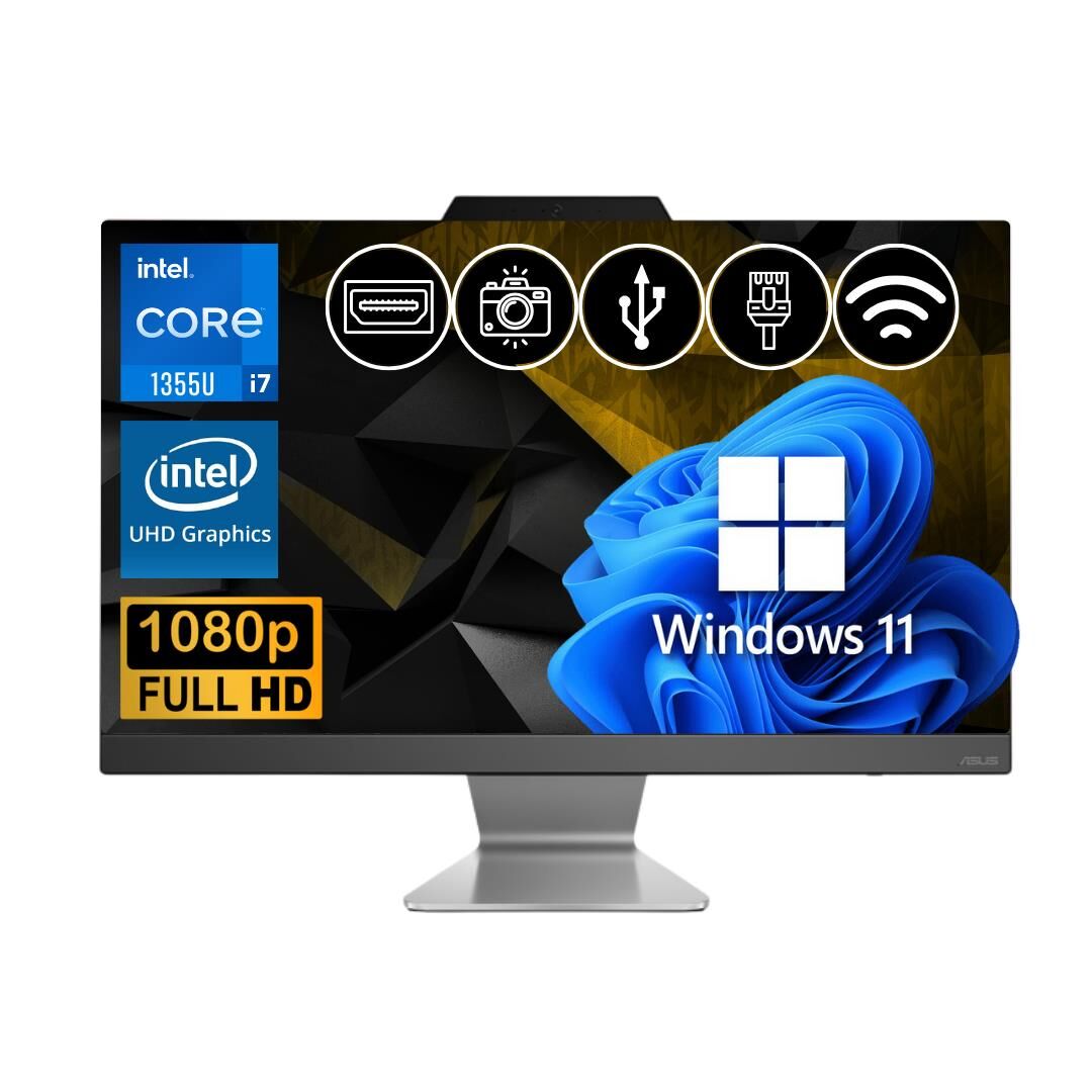 Asus  I7-1355U 40GB DDR5 512 GB M.2 SSD 23.8'' IPS W11Pro AIO BilgisayarA3402WBAK-I716512B0D ATL29