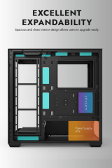 AIGO DS900 Siyah GP-750W 80+ Non-Modular Bronze (4 Adet*DM20 Fan) Argb Mid Tower Boş Oyuncu Kasası