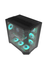 Aigo FT418 Pro Siyah GP-750W 80+ Non-Modular Bronze (4 Adet*DM20 Fan) Argb Mid Tower Oyuncu Kasası