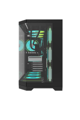 Aigo FT418 Pro Siyah GP-750W 80+ Non-Modular Bronze (4 Adet*DM20 Fan) Argb Mid Tower Oyuncu Kasası