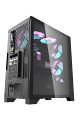 AIGO DRX70 MESH SİYAH RENK  DRX70  MESH (4 ADET*C7 FANS) 1 ADET*750W PSULU