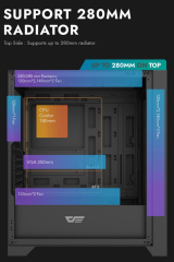 AIGO DRX70 MESH SİYAH RENK  DRX70  MESH (4 ADET*C7 FANS) 1 ADET*750W PSULU