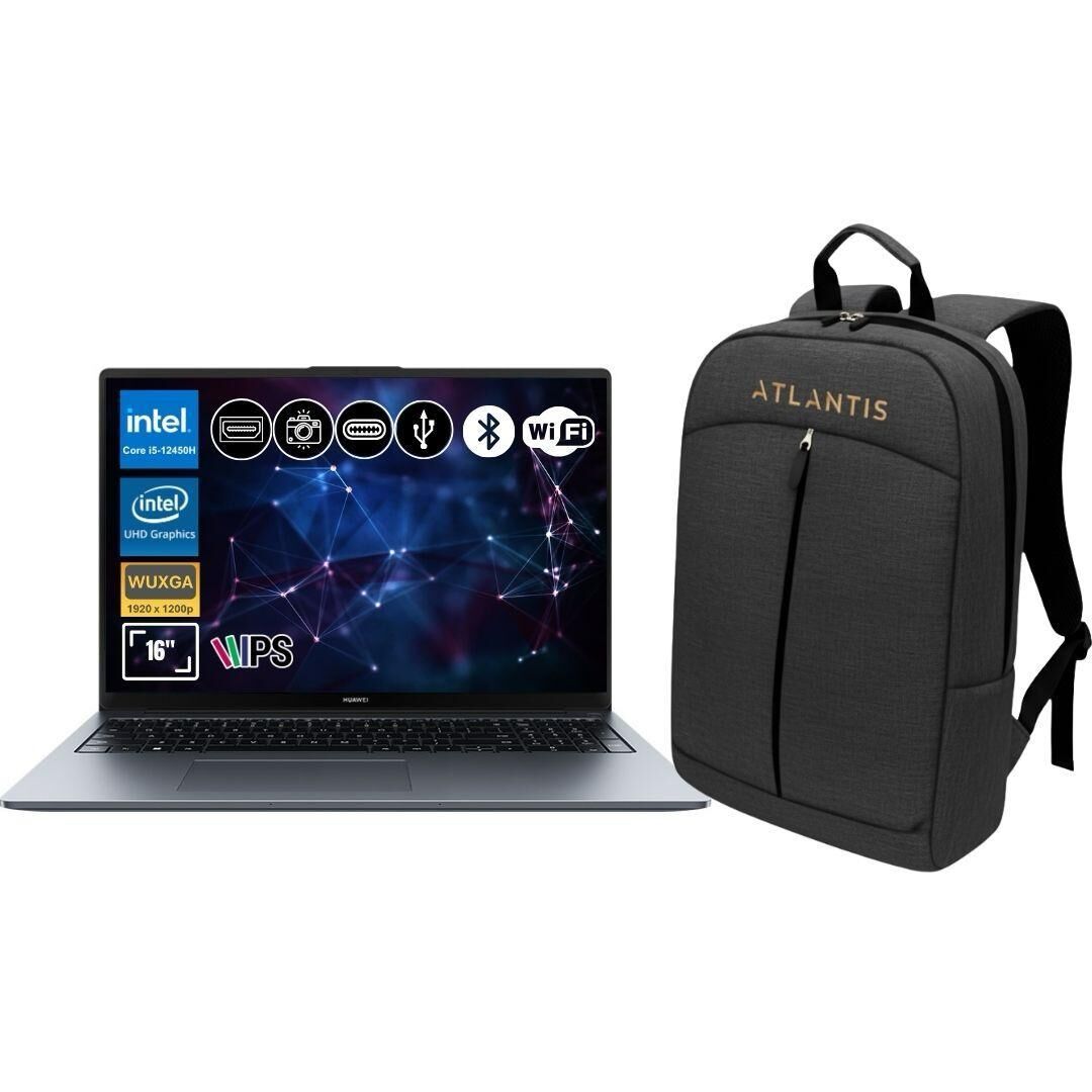 Huawei MateBook D16 2024 i5-12450H 16GB Ram 256GB SSD FreeDos 15.6'' Notebook+ Çanta MCLF-W5651 ATL4