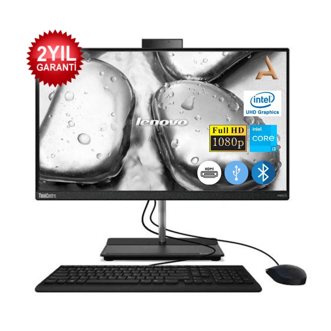 Lenovo Thinkcentre Neo 30A I3-1215U 16 GB 256 SSD 12B3002KTX0A8 O/b VGA 21.5'' FDos All In One Pc