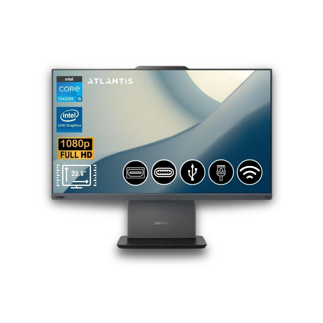 Lenovo ThinkCentre neo 50a 24 Gen 5 I5-13420H 8GB 256GB M.2 SSD  12SC000QTR  ATL1  23.8'' Fdos  All In One Bilgisayar