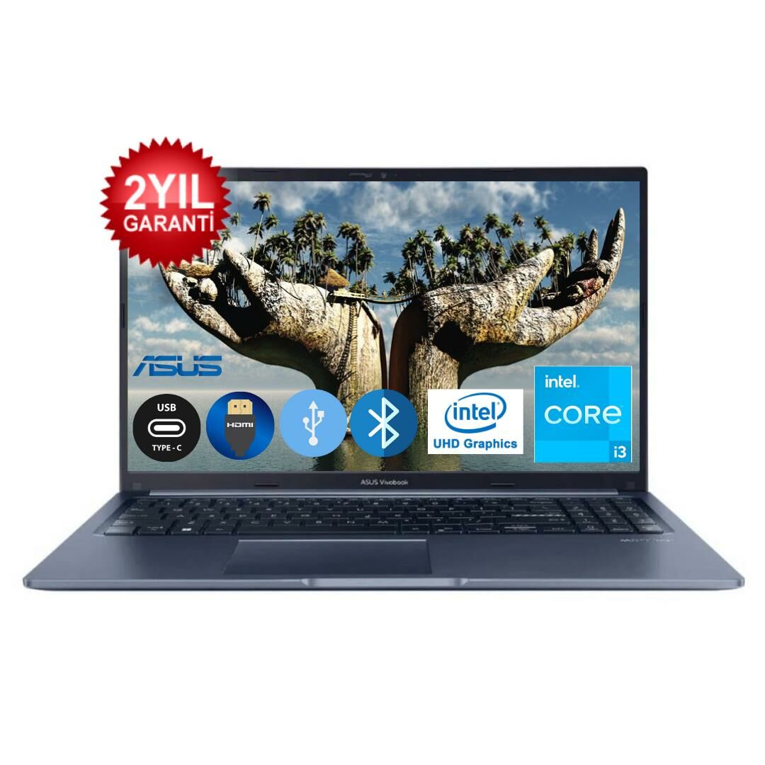 ASUS VIVOBOOK I3-1215U 12 GB 128 GB SDD X1502ZA-EJ0670A2 15.6''Fdos Taşınabilir Bilgisayar