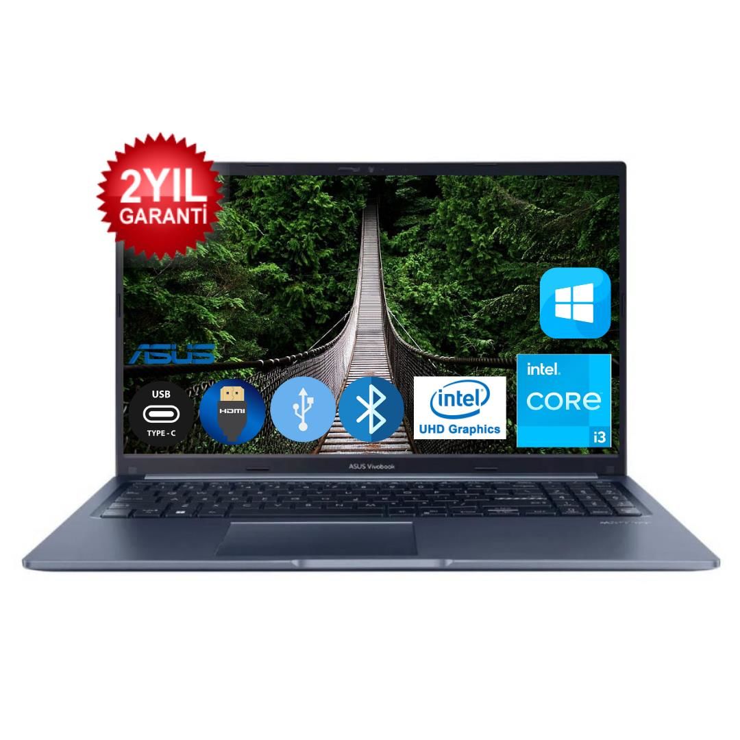 ASUS VIVOBOOK I3-1215U 8 GB 512 GB SDD  X1502ZA-EJ0670A30 15.6''W11 ProTaşınabilir Bilgisayar