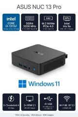 ASUS NUC13 PRO SLIM KIT BAREBONE i3-1315U 4GB RAM 256GB SSD WİN11PRO MINI BİLGİSAYAR NUC13ANKI3 A23