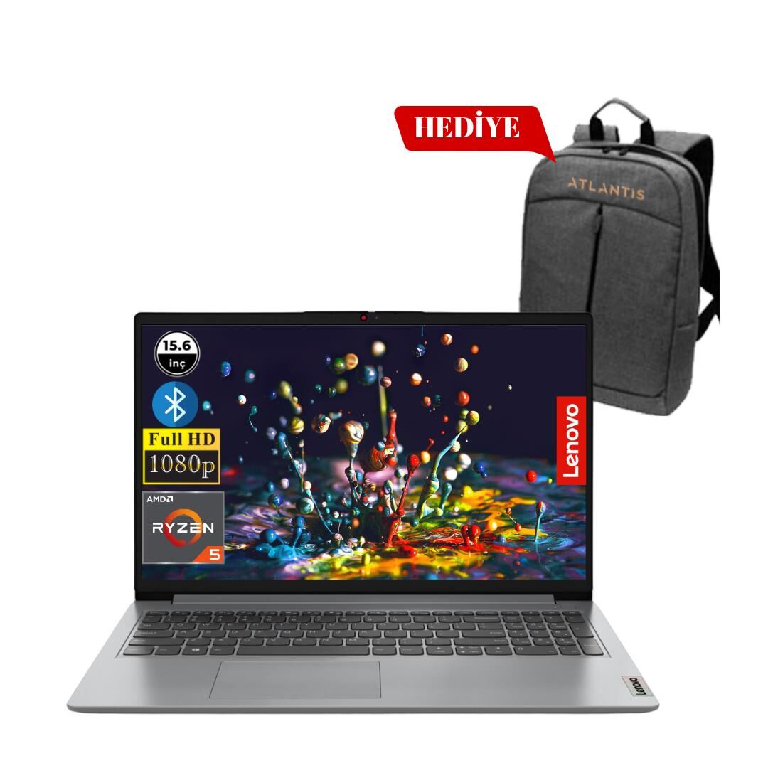 Lenovo AMD Ryzen 5 5500U 12GB 256GB M.2 SSD 82R400KUTX ATL31 W11pro 15.6'' Notebook+Çanta