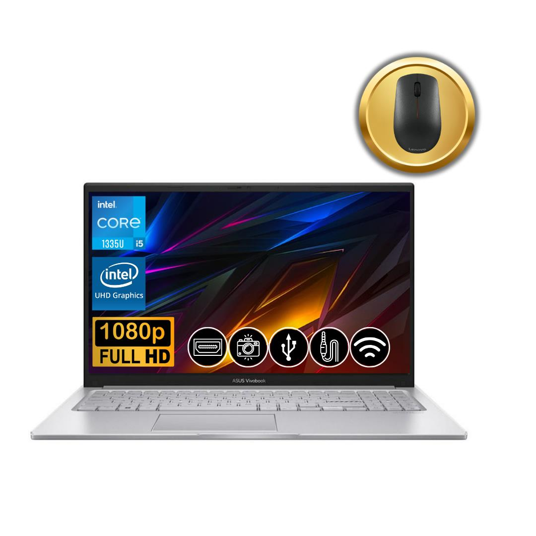 Asus Vivobook I5-1335U 8GB 1TB M.2 SSD X1504VA-NJ1424  ATL34 15.6'' Fdos Notebook &Mouse
