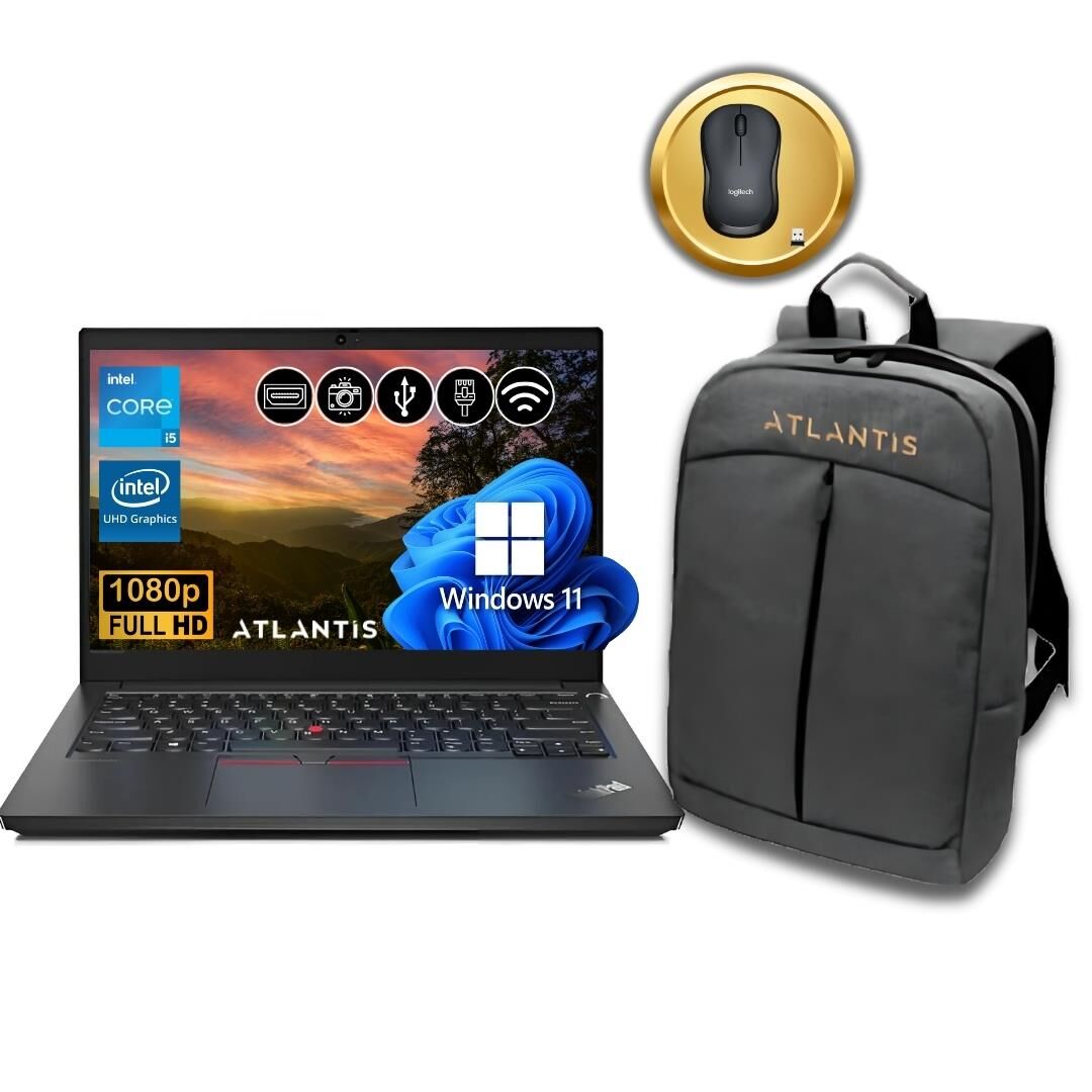 Lenovo ThinkPad E14 i5-1335U  8GB 256GB M.2 SSD 21JK0003TX ATL36  14'' W11Pro Notebook Çanta & Mouse