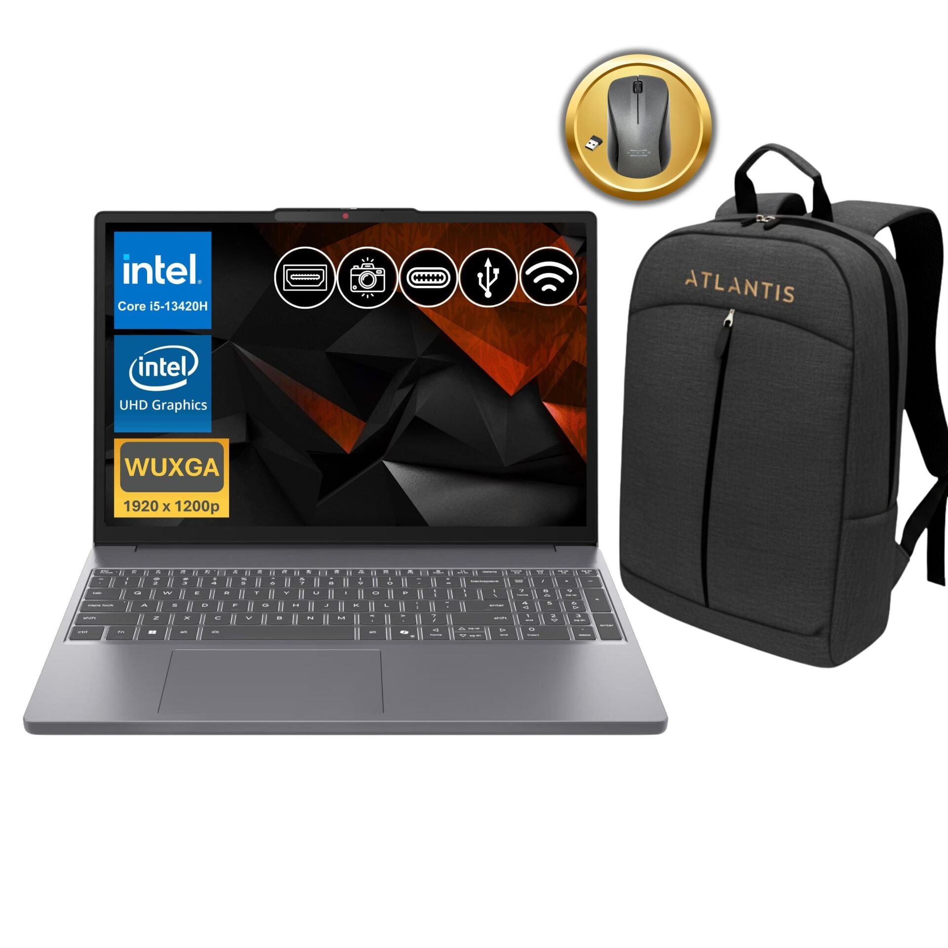 Lenovo IP Slim 3 i5-13420H 40GB 512GB SSD FreeDos 15.6'' Notebook 83K1004ETR ATL45 + Çanta & Mouse