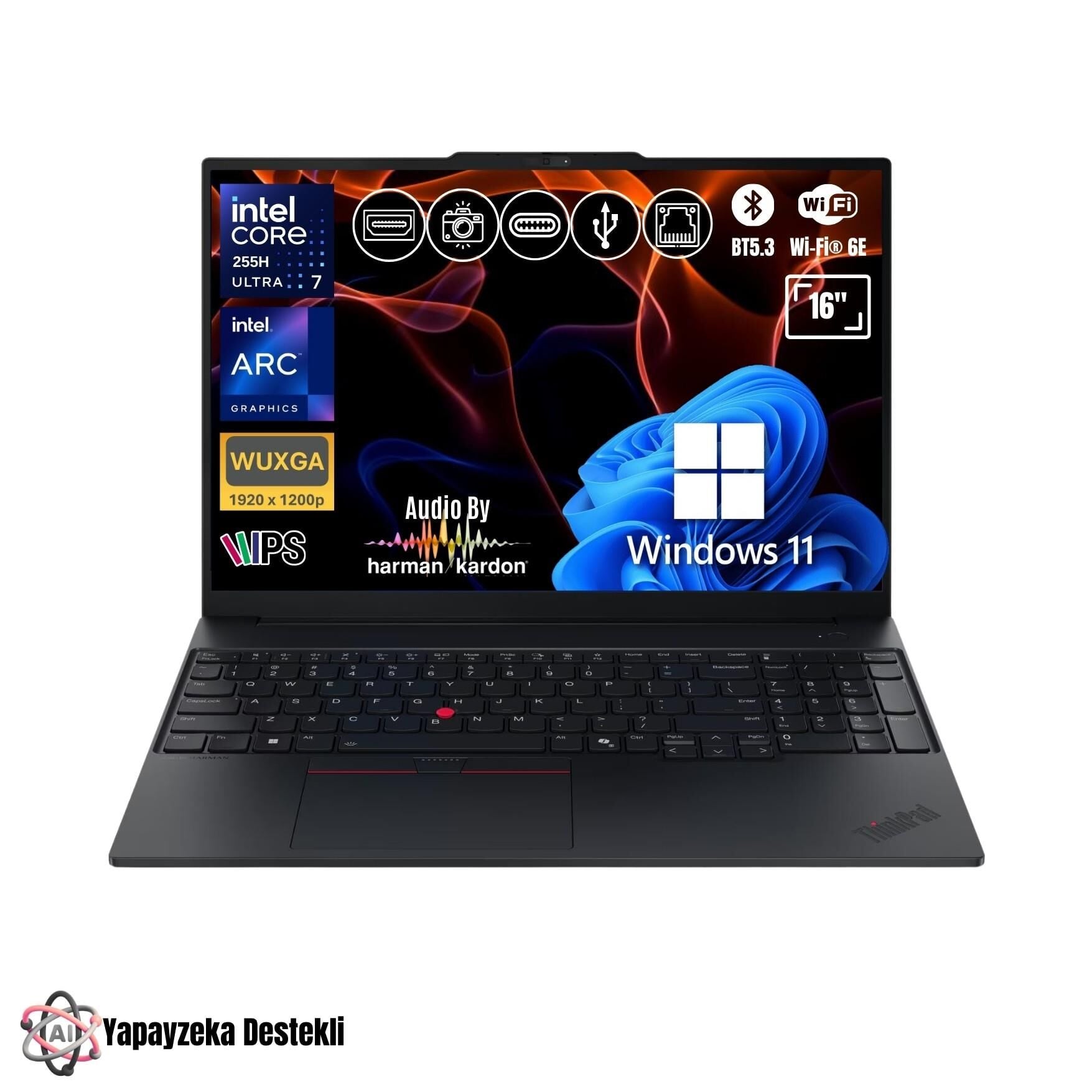 Lenovo Thinkpad E16 G3 21SR006RTX ATL26 Ultra 7-255H 16GB Ram 2TB SSD O/B Arc140T W11Pro 16'' AI Notebook