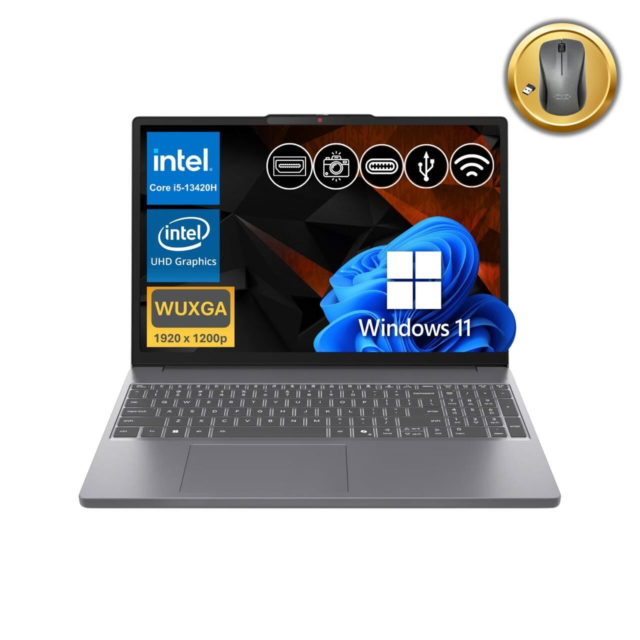 Lenovo IP Slim 3 i5-13420H 40GB 512GB SSD W11Pro 15.6'' Notebook 83K1004ETR ATL81 + Mouse Hediye