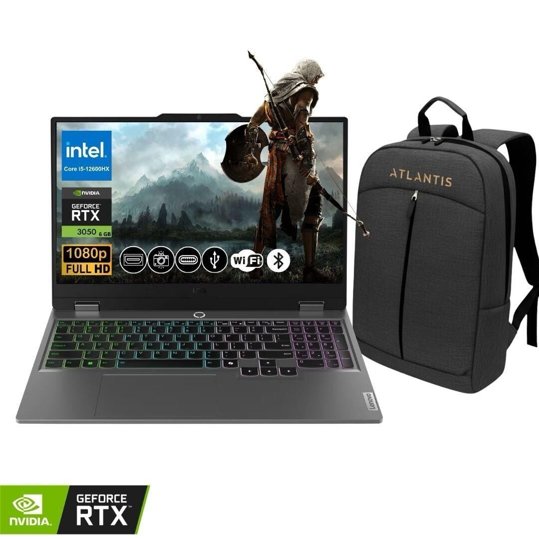 Lenovo LOQ Gaming Notebook i5-12600HX 16GB RAM 1TB SSD RTX3050 6GB 15.6'' FHD 144Hz IPS FreeDOS 83GS00P8TR ATL67 +Çanta
