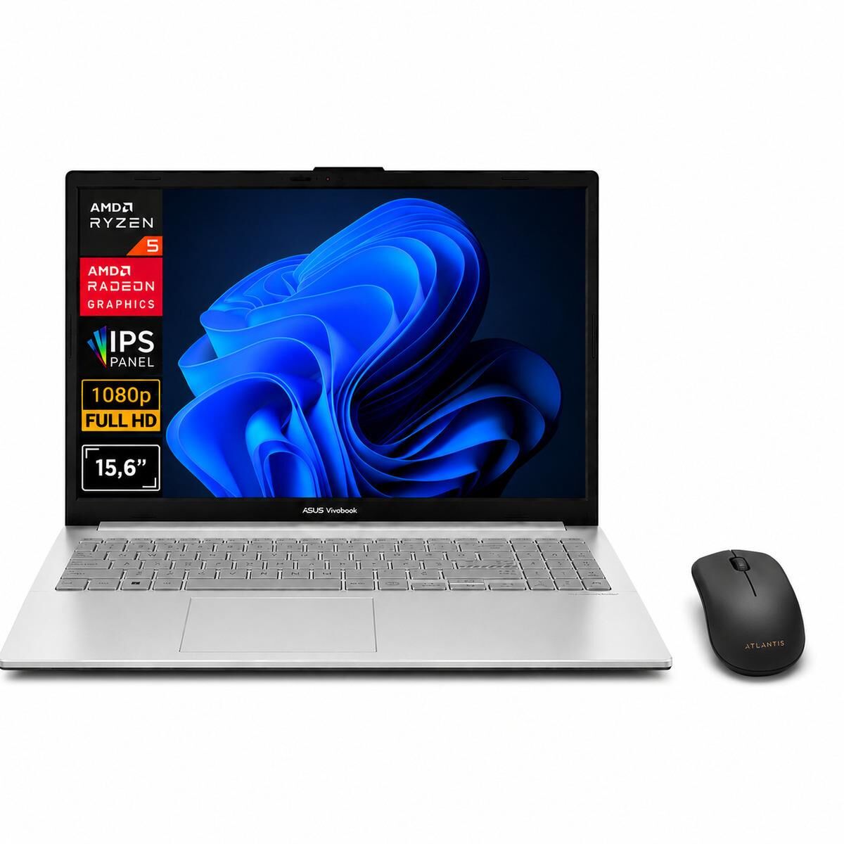 Asus Vivobook Go 15 Ryzen 5 7520U 8GB 1TB SSD 15.6'' FHD Win11Pro E1504FA-BQ4463 A19 Notebook + Mouse