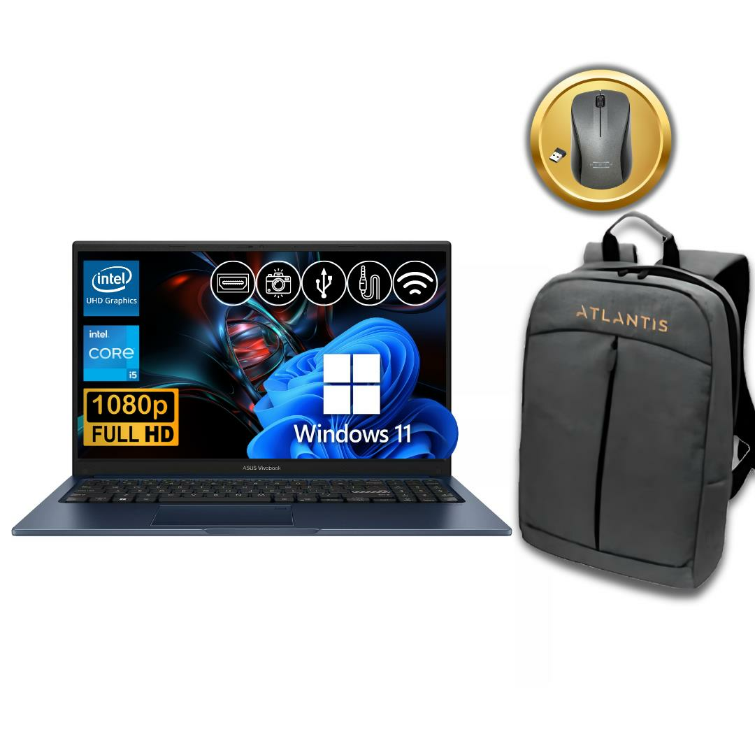 Asus Vivobook 15  i5-1334U 8GB 128 GB M.2 SSD X1504VA-NJ2405 ATL100 15.6'' W11Pro Notebook +Çanta&Mouse