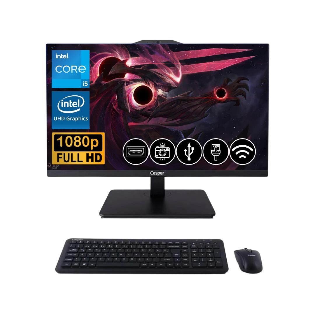 CASPER NİRVANA  İ5-13420H 32GB 1TB M.2 SSD A90.1342-BE00X-V-S ATL5  23.8'' Fdos  All In One Bilgisayar